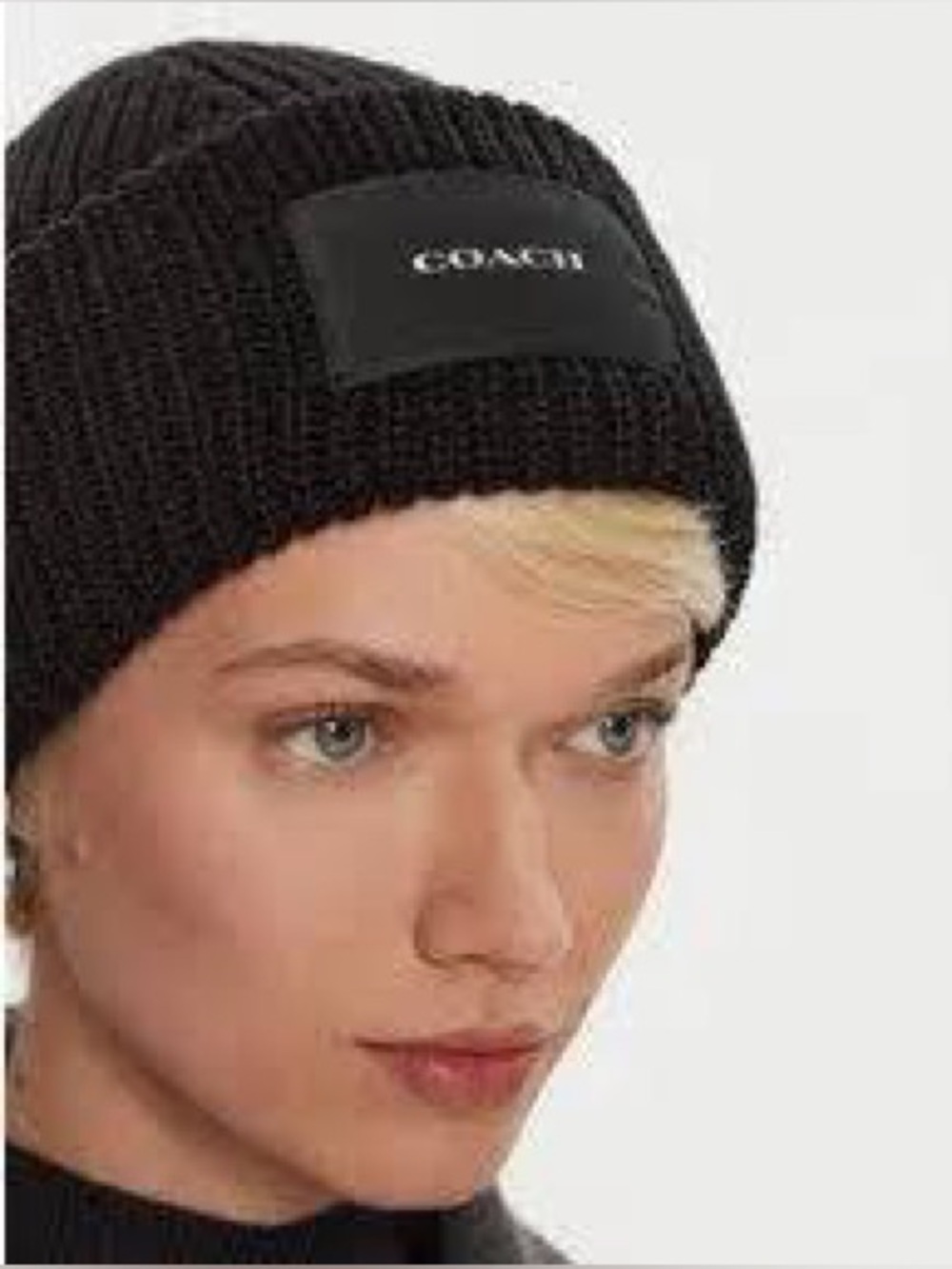 NWT Coach Classic Ribbed Knit Beanie Hat with